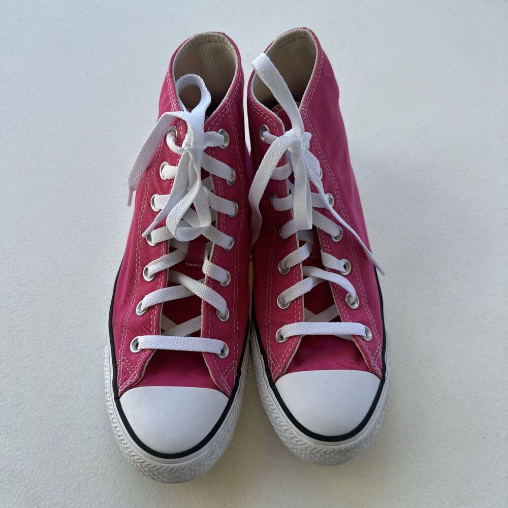 Converse Chuck Taylor All-Star Women's Sz 8 Barbie Pink High Top Sneakers Shoes - Picture 2 of 11